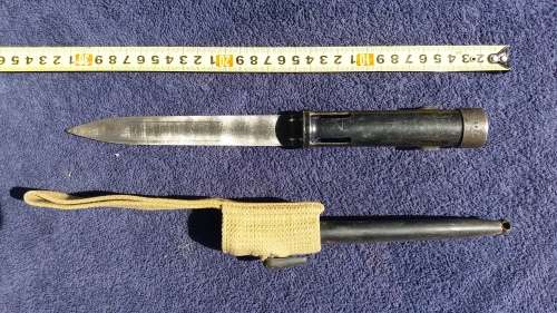 FN FAL - R1 Apple Core Bayonet with scabbard & Frog Type C