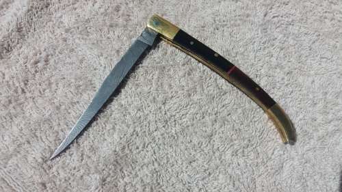 Handmade "Laquiole Style" DAMASCUS STEEL - Folding Knife