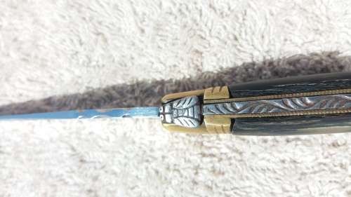 (Price reduced) Antique Laguiole Knife - Vintage Handmade Laguiole Knife With Bone & Brass Handle