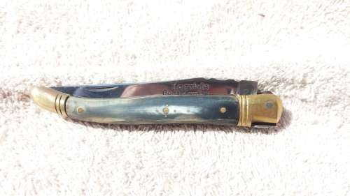 (Price reduced) Antique Laguiole Knife - Vintage Handmade Laguiole Knife With Bone & Brass Handle