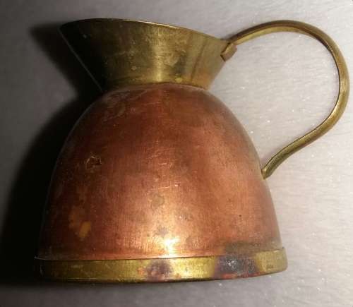 Vintage Peerage copper and brass pitcher metal jug circa 1940 - 1950 Made in England