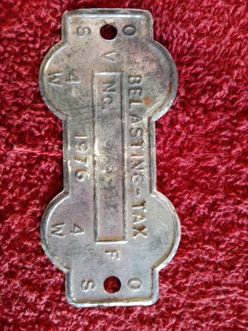 Vintage OFS Tax Plaque 1976