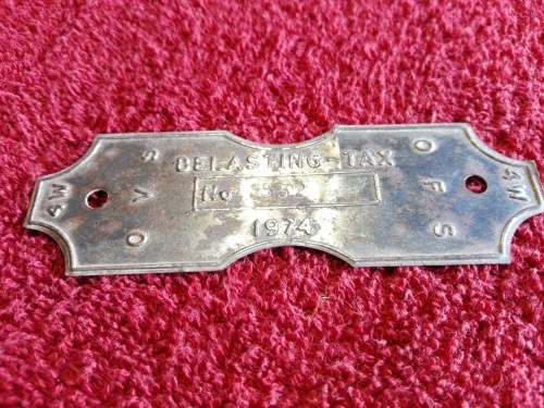 Vintage 1974 OFS Tax Plaque