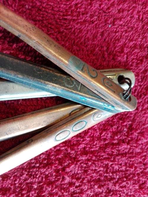 Vintage set of copper measuring spoons