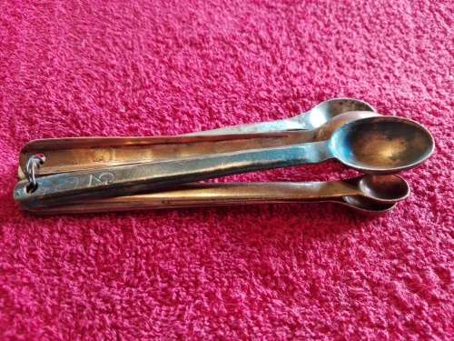 Vintage set of copper measuring spoons