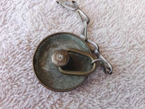 Vintage Small solid brass bath/basin plug