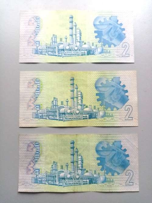 3 X GERHARD DE KOCK R2 BANKNOTES (UNCIRCULATED)