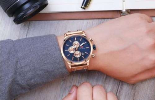 2019**MINI FOCUS**FULL CHRONOGRAPH MEN'S WATCH WITH LEATHER BUCKLE STRAP