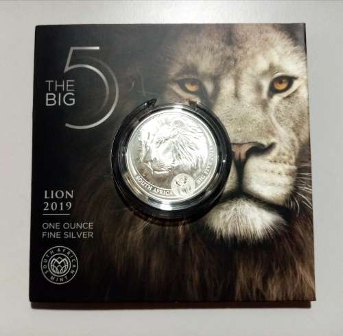 ONE OUNCE FINE SILVER - LION 2019 - BIG 5 SERIES