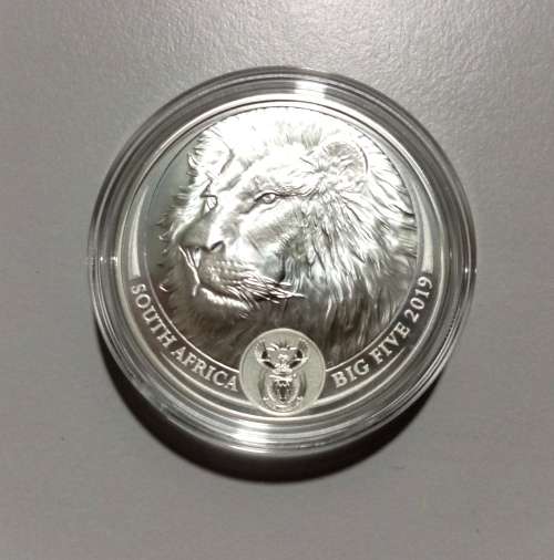 ONE OUNCE FINE SILVER - LION 2019 - BIG 5 SERIES