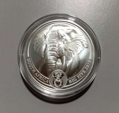 ONE OUNCE FINE SILVER - ELEPHANT 2019 - BIG 5 SERIES