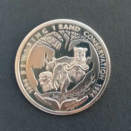 RARE 1994 SA SILVER CONSERVATION R1 COIN - PROTEA SERIES