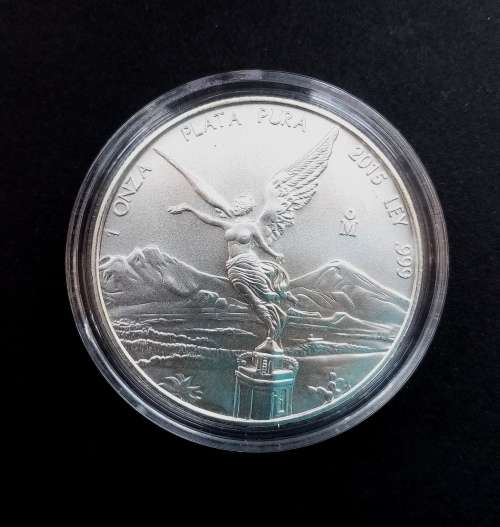 UNC RARE 1 OZ .999 SILVER MEXICAN LIBERTAD 2015 COIN