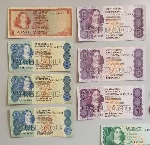 LOTS OF SOUTH AFRICA SILVER, BRASS AND NICKEL COINS & NOTES (UNION AND REPUBLIC) & MEDALLIONS