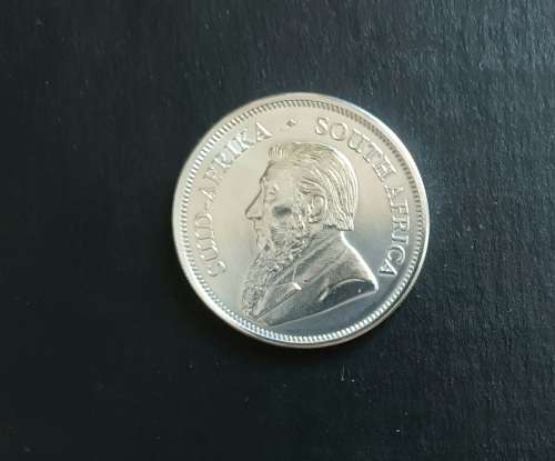 {ECONO BID} 2022 SOUTH AFRICAN 1 OZ SILVER KRUGERRAND COIN (UNC) (IN CAPSULE)