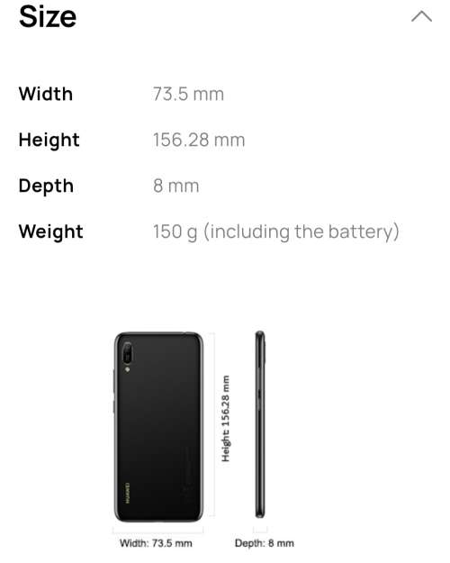DEMO MODEL DUAL-SIM HAUWEI Y6 (2019) MODEL SMARTPHONE WITH TEMPERED GLASS SCREEN PROTECTOR and COVER