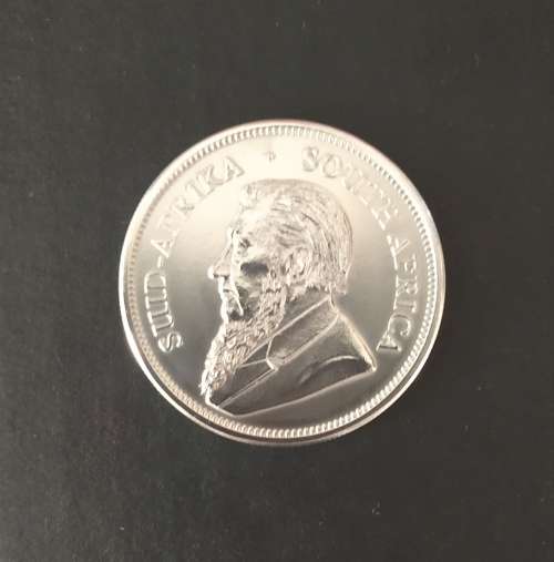 {ECONO BID} 2022 SOUTH AFRICAN KRUGERRAND SILVER COIN (UNC) (CAPSULE)