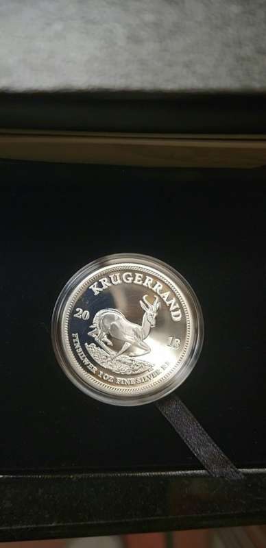 *RARE* 2018 SILVER 1OZ KRUGERRAND (BOX)(CAPSULE)(COA)