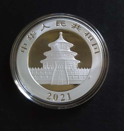 RARE 2021 CHINESE PANDA 30 G PURE SILVER COIN (CAPSULED)(UNC)