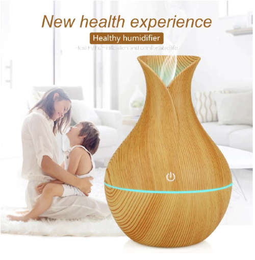 Air Aroma Humidifier Essential Oil Diffuser LED Aromatherapy Humidifier Wood Grain Air Humidifier
