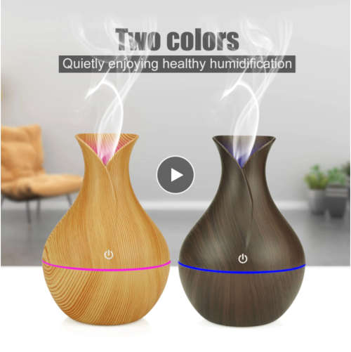 Air Aroma Humidifier Essential Oil Diffuser LED Aromatherapy Humidifier Wood Grain Air Humidifier