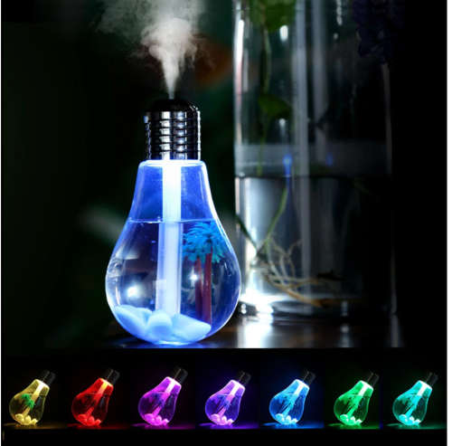 Colorful Light Bulb Humidifier Car Atomization Water Distributor Mini USB Humidifier Household Ambie
