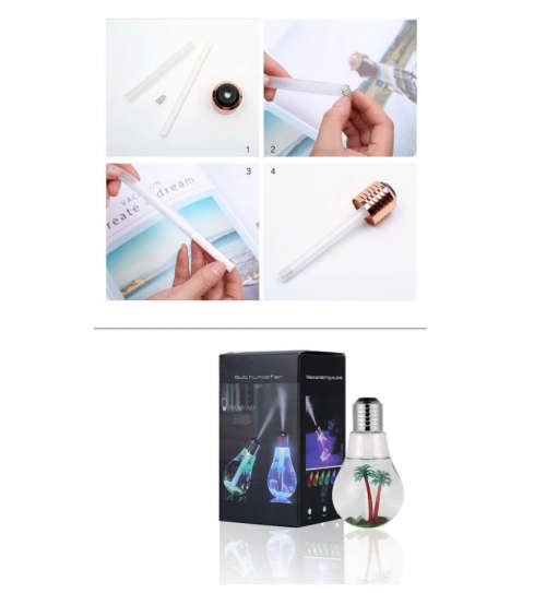 Colorful Light Bulb Humidifier Car Atomization Water Distributor Mini USB Humidifier Household Ambie