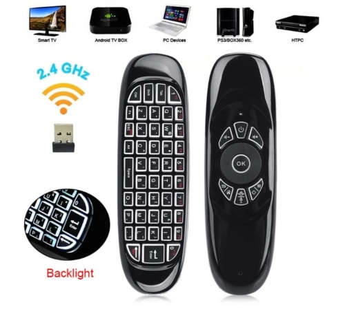 2.4GHz Rechargeable Wireless Fly Air Mini Mouse Keyboard Remote Control for Android Windows