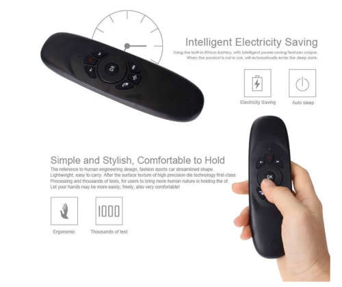 2.4GHz Rechargeable Wireless Fly Air Mini Mouse Keyboard Remote Control for Android Windows