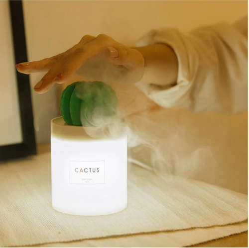 Hot USB Air Humidifier Cactus Timing Aromatherapy Diffuser 280ml Mist Maker Fogger Mini roma Diffuse