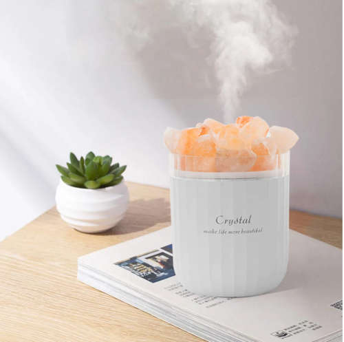 Crystal Stone USB Air Humidifier Care for Skin Essential Oil LED Aroma Diffuser Mist Maker Spray for