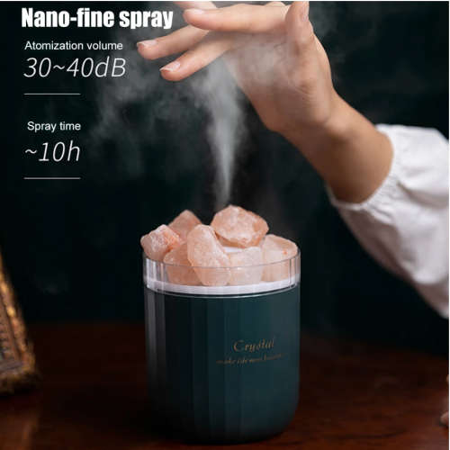 Crystal Stone USB Air Humidifier Care for Skin Essential Oil LED Aroma Diffuser Mist Maker Spray for