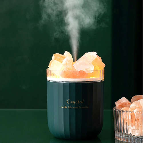 Crystal Stone USB Air Humidifier Care for Skin Essential Oil LED Aroma Diffuser Mist Maker Spray for