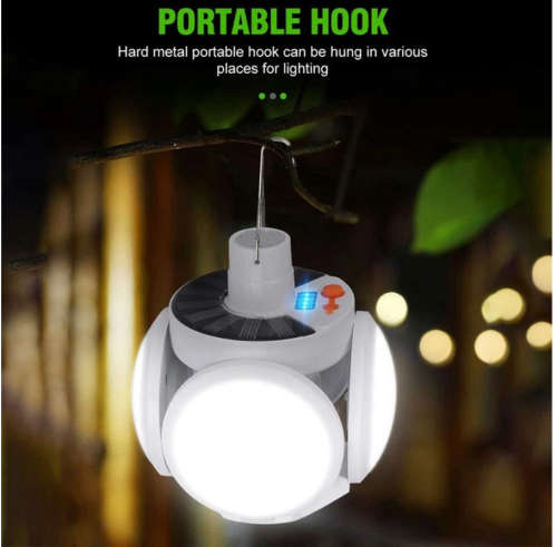 LED Solar Torch USB Rechargeable Outdoor Camping Lamp Emergency Lights Waterproof Night Light