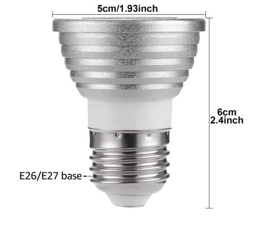 LED RGB Light Bulb Dimmable 3W LED Lamp Remote Control Colorful Changing Bulb Led Lampada Decor Home