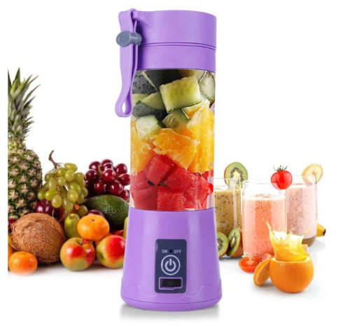 Portable Blender USB Mixer Electric Juicer Machine Smoothie Blender 380ml Mini Food Processor Person