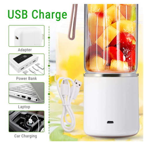 Portable Blender USB Mixer Electric Juicer Machine Smoothie Blender 380ml Mini Food Processor Person
