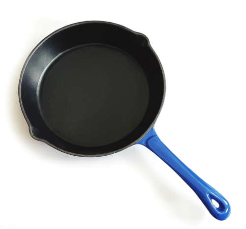 Gourmand Cast Iron Round Skillet - Blue