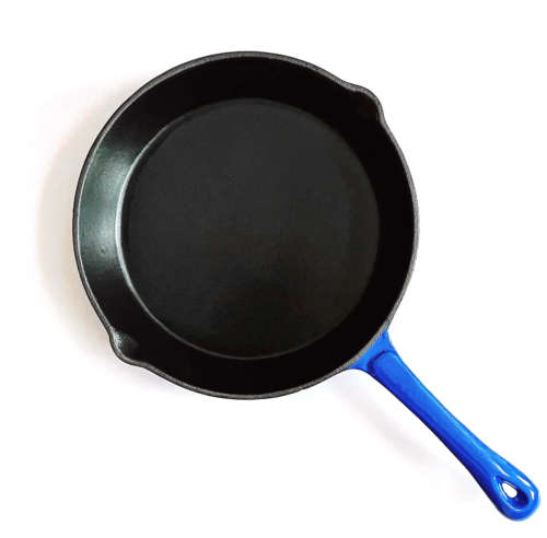 Gourmand Cast Iron Round Skillet - Blue