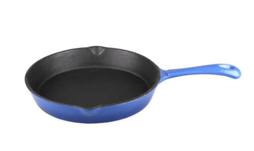 Gourmand Cast Iron Round Skillet - Blue