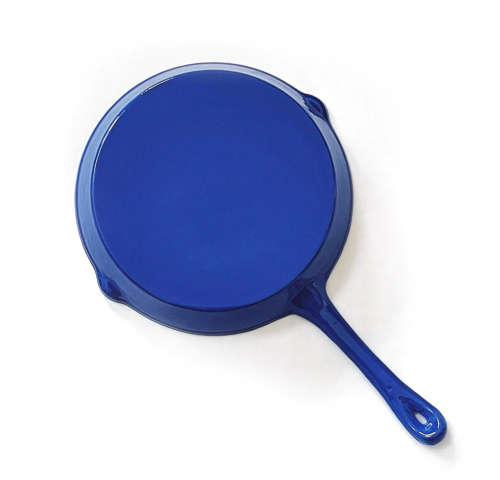 Gourmand Cast Iron Round Skillet - Blue