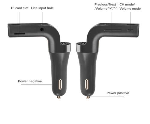 USB Car Charger Wireless Bluetooth FM Transmitter Hands Free Kit Music MP3 Player Support TF Card