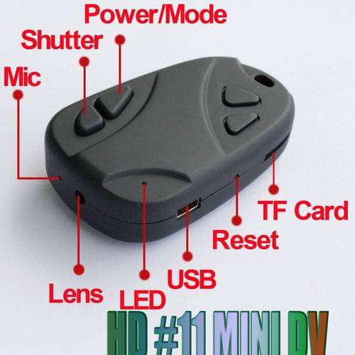 Spy Camera High Resolution H.264 720P Car Keyring Video Recorder