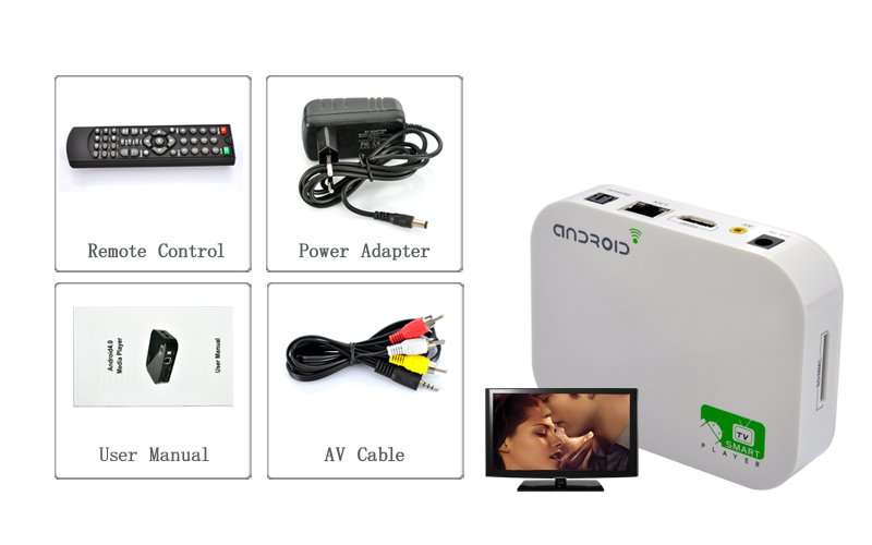 Android Media Player 1080p 8GB Built-in Storage WiFi Android 4.0