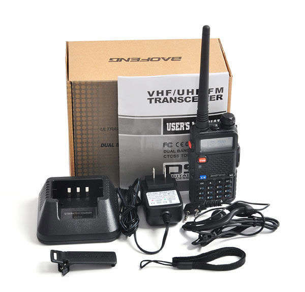 Portable Walkie Talkie 5W 128 CH Channel Handheld Mobile 2 Way Radio UHF VHF TMF Keypad