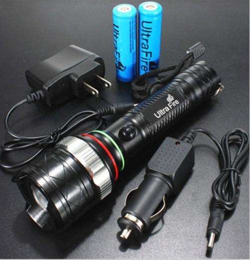 2000lm lumens LED Zoom In Out Zoomable Rechargeable Torch Flashlight 18650 Battery