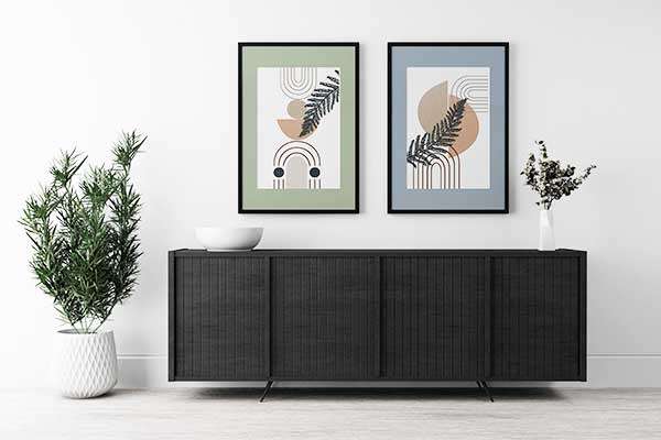 Mid Century Art Prints Wall Print, Boho Abstract Boho Wall Print Set, Boho Abstract Poster Set Of 2,