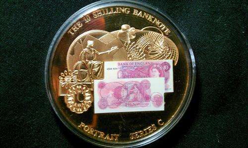 British Banknotes - The 10 Shilling Banknote Portrait Series C Commemorative Coin