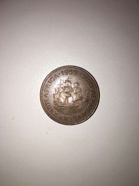 1959 1/2d HALF PENNY SOUTH AFRICA