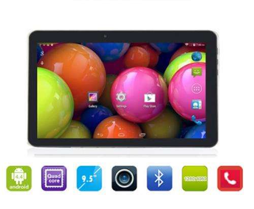 9.5 inch Phone Tablet pc. 16GB Total Storage. 4G Internet, SMS, MMS and social media feature.